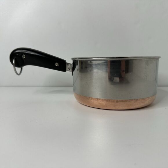 Revere Ware 1.5 Qt Copper Clad Pot Sauce Pan Stainless Steel NO LID - Picture 3 of 12